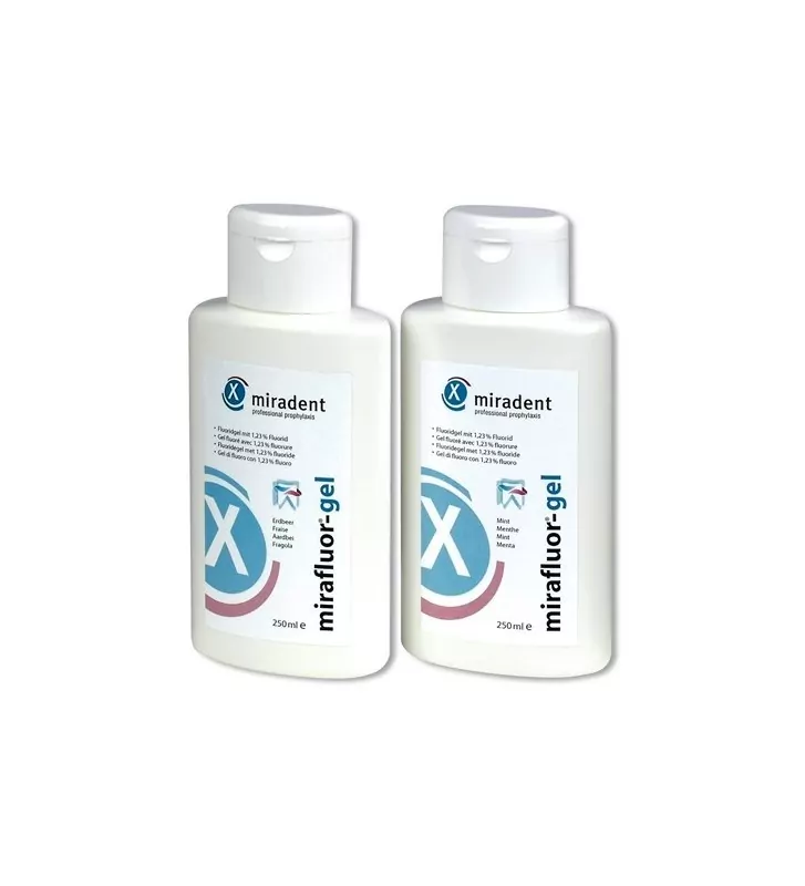 Mirafluor gel - fluoridační gel 250ml - JAHODA