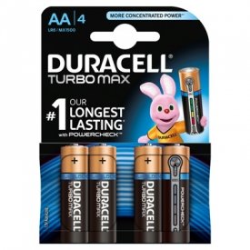 Baterie alkalické DURACELL/ENERGIZER/TESLA 1,5 V, typ AA, 4 ks