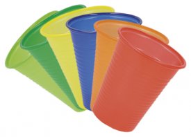 Plastové kelímky (pohárky) různé barvy (100ks/bal)